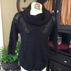 💥 New Directions Petite Black Cowl neck Sweater